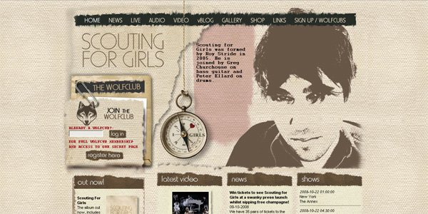 19个Grunge风格的网页设计欣赏
