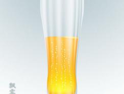 PS绘制橙汁玻璃杯
