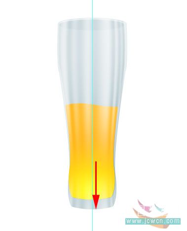 PS绘制橙汁玻璃杯