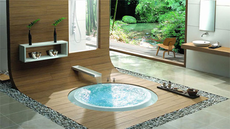 现代时尚和具有创造性的浴缸设计