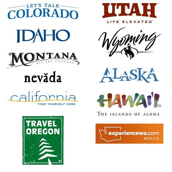 美国50个州旅游标志设计