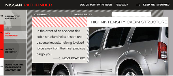 NISSAN多款汽车WEB设计欣赏