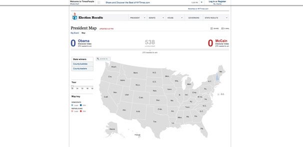 10个著名网站的美国大选网页界面设计