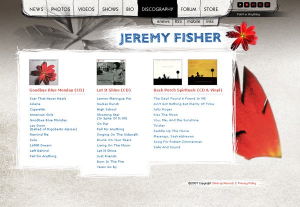歌手jeremy fisher个人网站欣赏