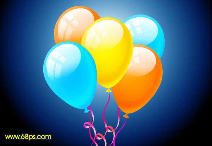 Photoshop制作漂亮的彩色气球
