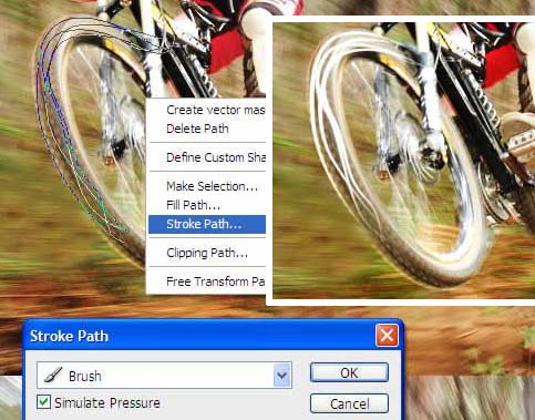 Photoshop打造火速行驶的自行车
