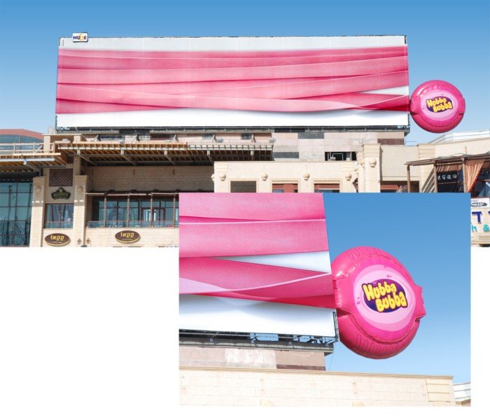 最长的泡泡糖: Hubba Bubba户外创意广告
