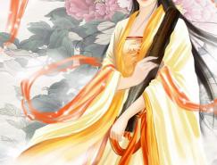 photoshop中绘制古典气质仙女