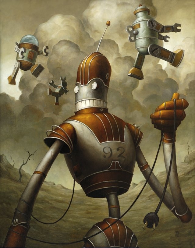 Brian Despain个性的机器人插画