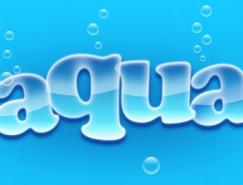 photoshop制作海洋蓝水晶字效果