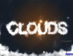 PHOTOSHOP创建云彩文字效果