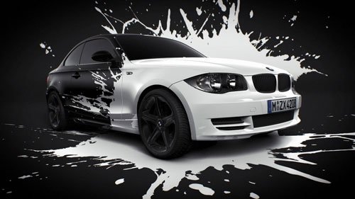 BMW White splash 3D model