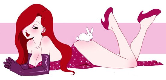 卡通人物兔子杰西卡(Jessica Rabbit)插画欣赏