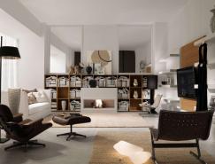 书架作为焦点：漂亮的室内装修设计