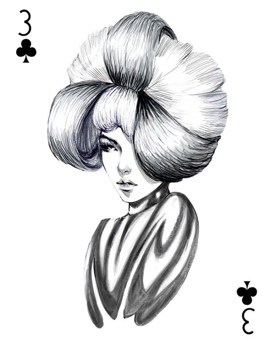 Connie Lim扑克牌系列时尚插画