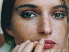 利用自定义图案给多斑的人物磨皮