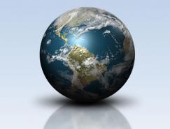 Photoshop中制作一个闪耀的地球