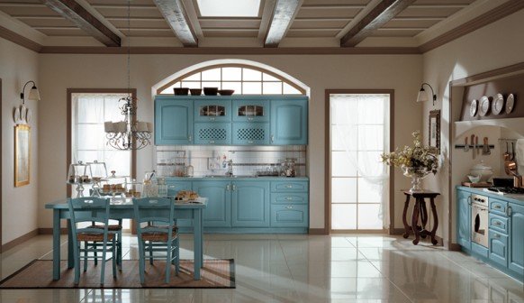 静谧之美: 国外蓝色系厨房设计欣赏