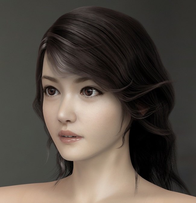 45张逼真的女性肖像CG作品