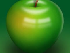 photoshop中打造一个美味青苹果