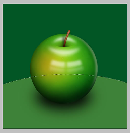 photoshop中打造一个美味青苹果