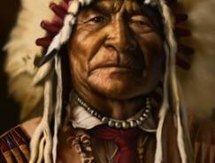 Wendelin印第安人肖像插画欣赏