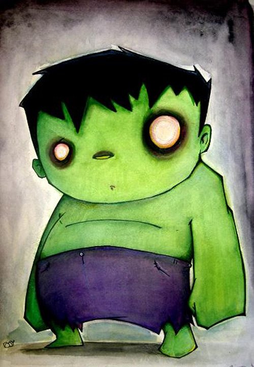 动漫人物：绿巨人Hulk 插画欣赏