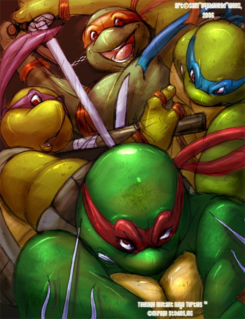 动漫英雄人物：忍者神龟插画欣赏