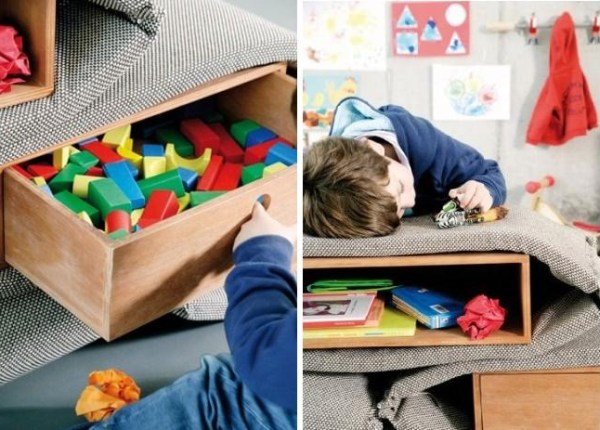 精妙设计的“枕头”儿童玩具箱