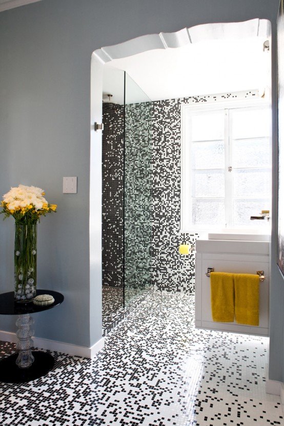 漂亮的浴室马赛克瓷砖镶嵌艺术