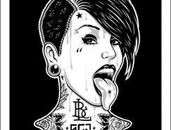 Jackson黑白人物插画