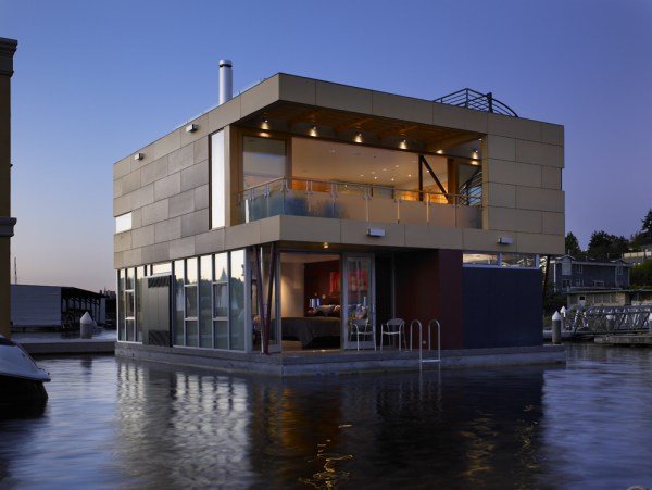 现代建筑欣赏：西雅图湖上漂浮别墅