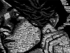 无限的创造力和想象力:&nbsp;字母组成的人物肖像艺术作品