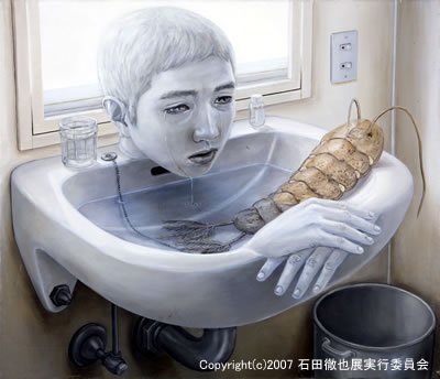 日本艺术家石田彻也(Tetsuya Ishida)超现实绘画作品