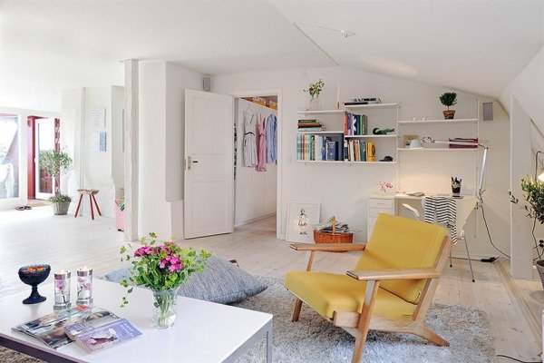 瑞典一套顶楼小公寓设计