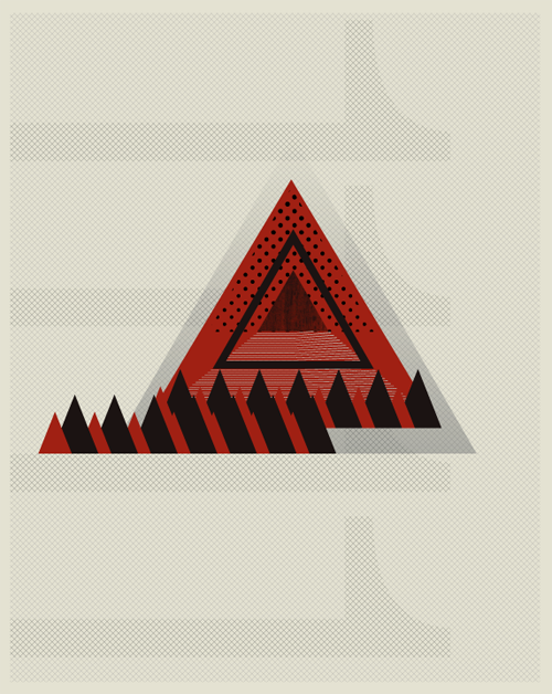 35张应用三角形元素海报设计