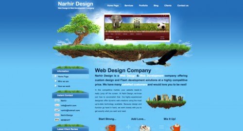 40个清新自然背景网站设计