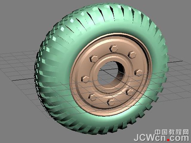 3ds MAX建模实例教程:制作汽车轮胎_webjx.com