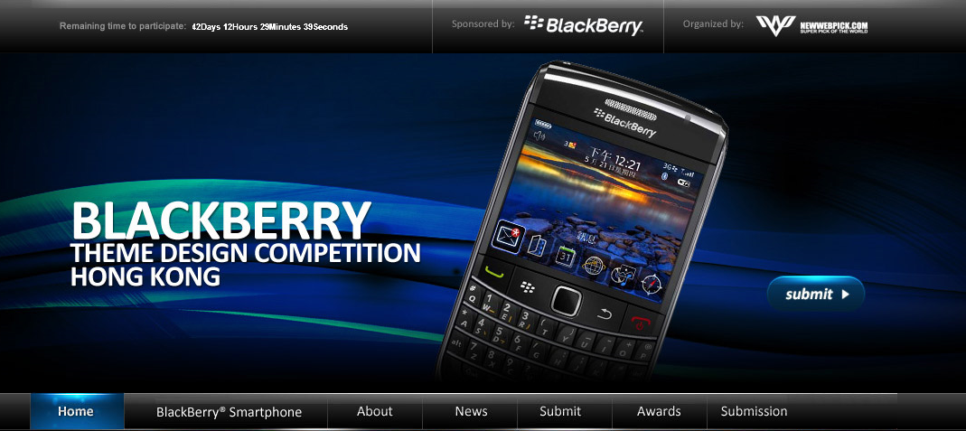 黑莓手机主题设计比赛作品征集
