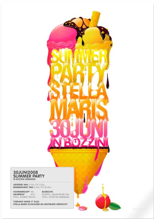 国外一组冰淇淋主题海报设计
