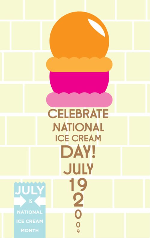 国外一组冰淇淋主题海报设计