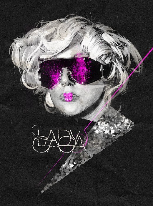 歌星Lady Gaga插画作品欣赏