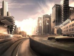 豐富的想象力：未來城市概念插畫欣賞