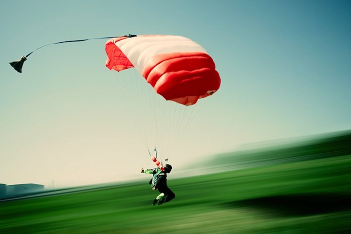 摄影欣赏：挑战极限的跳伞运动
