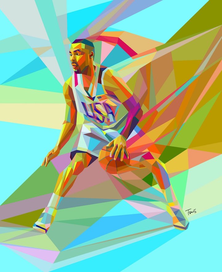 篮球的色彩：希腊艺术家Charis Tsevis插画欣赏