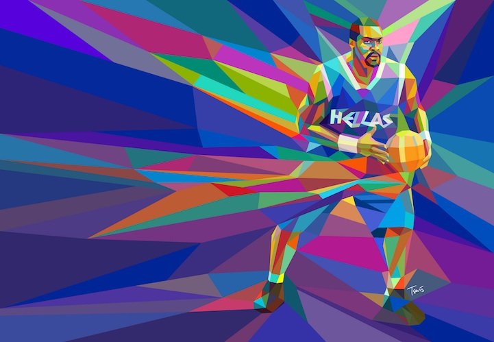 篮球的色彩：希腊艺术家Charis Tsevis插画欣赏