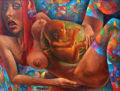 Laimonas&nbsp;Smergelis超现实肖像油画作品