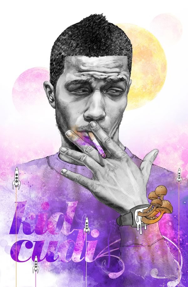 Hip Hop歌手肖像插画欣赏