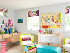 明亮和色彩缤纷的卧室设计欣