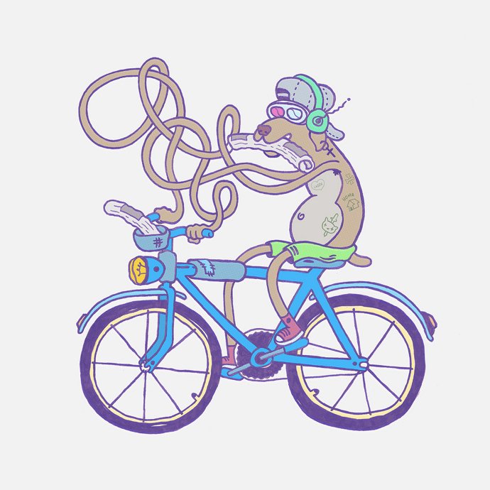 Bicicleta Sem Freio插画欣赏